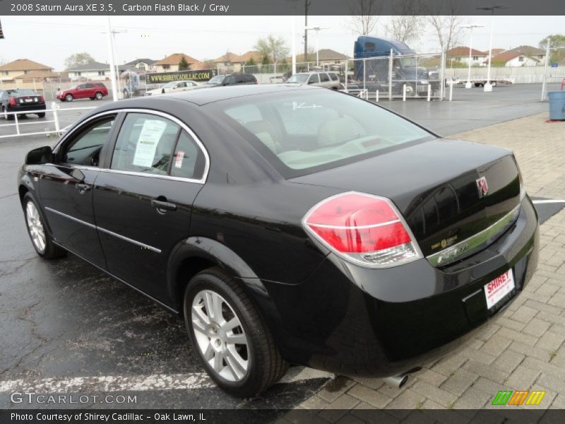 Carbon Flash Black / Gray 2008 Saturn Aura XE 3.5