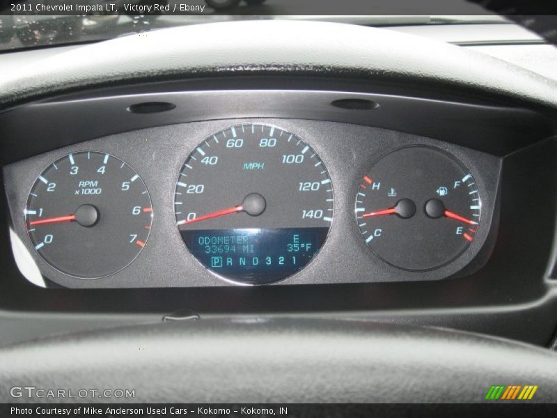 Victory Red / Ebony 2011 Chevrolet Impala LT