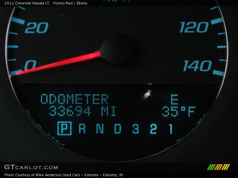 Victory Red / Ebony 2011 Chevrolet Impala LT