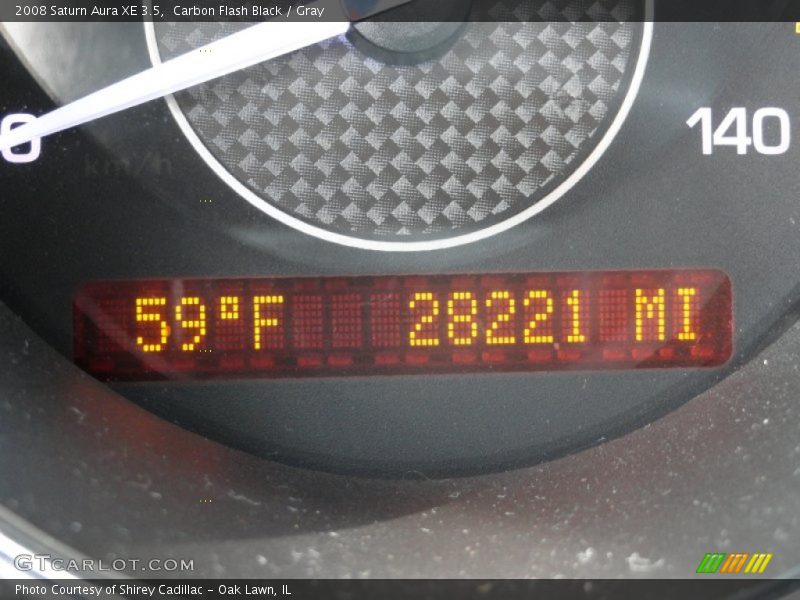 Carbon Flash Black / Gray 2008 Saturn Aura XE 3.5
