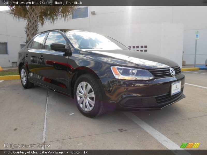 Black / Titan Black 2011 Volkswagen Jetta S Sedan
