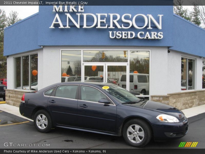 Imperial Blue Metallic / Gray 2011 Chevrolet Impala LT