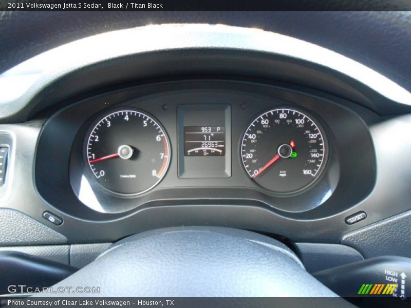 Black / Titan Black 2011 Volkswagen Jetta S Sedan
