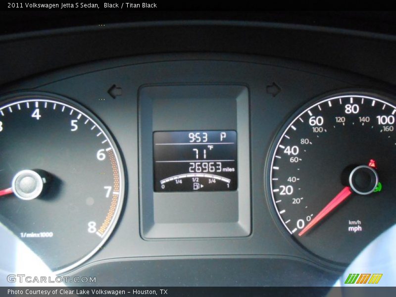 Black / Titan Black 2011 Volkswagen Jetta S Sedan