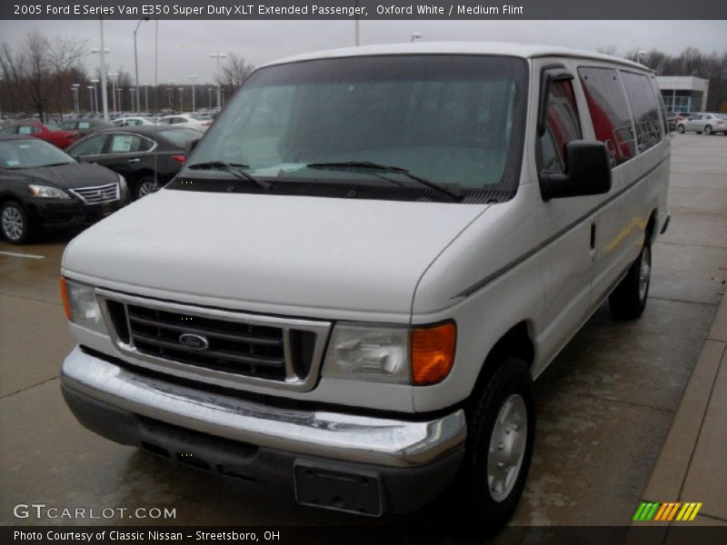 Oxford White / Medium Flint 2005 Ford E Series Van E350 Super Duty XLT Extended Passenger