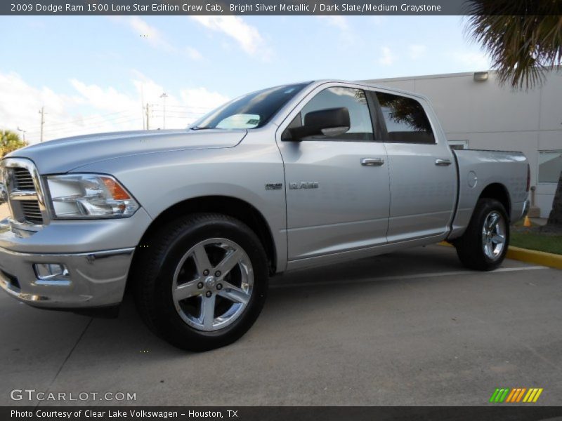Bright Silver Metallic / Dark Slate/Medium Graystone 2009 Dodge Ram 1500 Lone Star Edition Crew Cab
