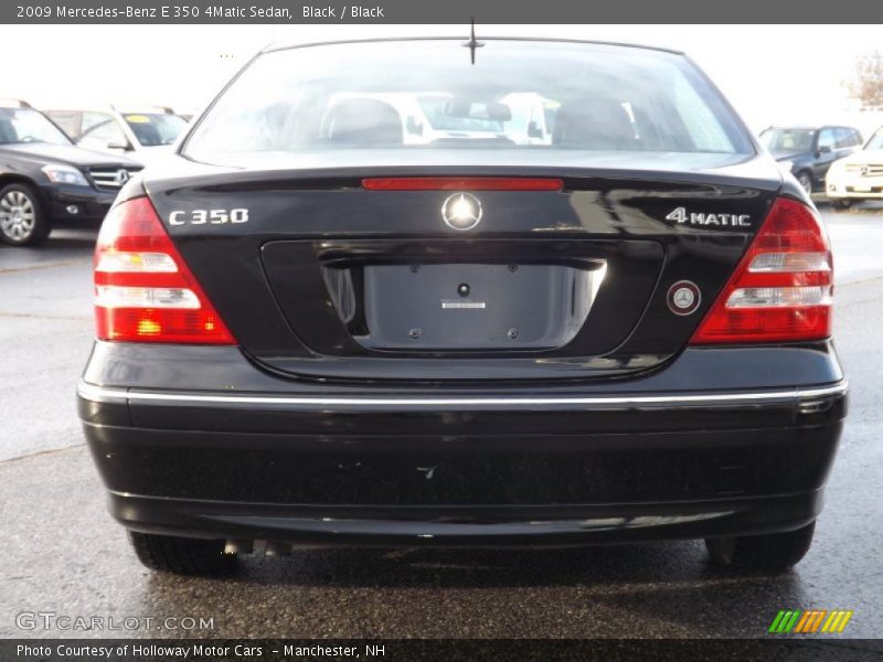 Black / Black 2009 Mercedes-Benz E 350 4Matic Sedan