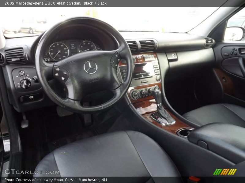 Black / Black 2009 Mercedes-Benz E 350 4Matic Sedan