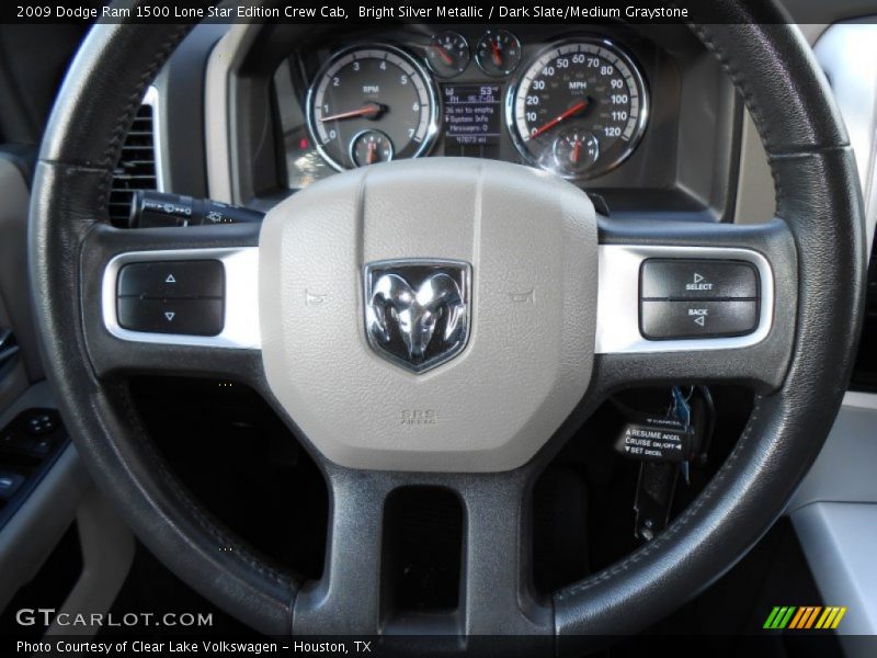 Bright Silver Metallic / Dark Slate/Medium Graystone 2009 Dodge Ram 1500 Lone Star Edition Crew Cab