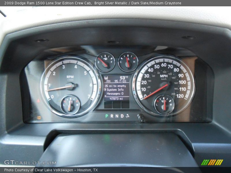 Bright Silver Metallic / Dark Slate/Medium Graystone 2009 Dodge Ram 1500 Lone Star Edition Crew Cab