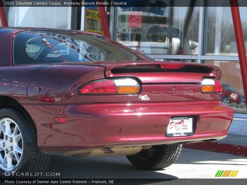 Monterey Maroon Metallic / Neutral 2002 Chevrolet Camaro Coupe