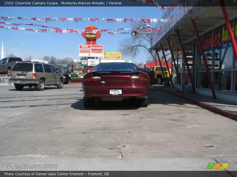 Monterey Maroon Metallic / Neutral 2002 Chevrolet Camaro Coupe