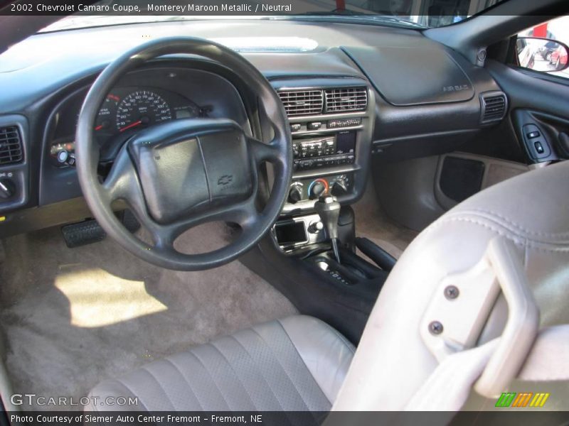Monterey Maroon Metallic / Neutral 2002 Chevrolet Camaro Coupe