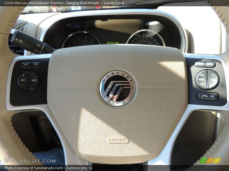 Sangria Red Metallic / Camel/Sand 2009 Mercury Mountaineer Premier