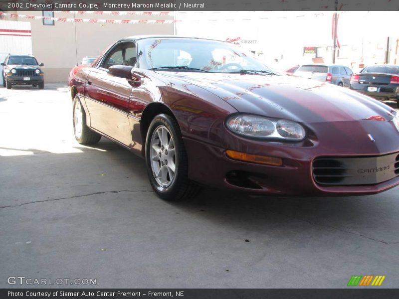 Monterey Maroon Metallic / Neutral 2002 Chevrolet Camaro Coupe