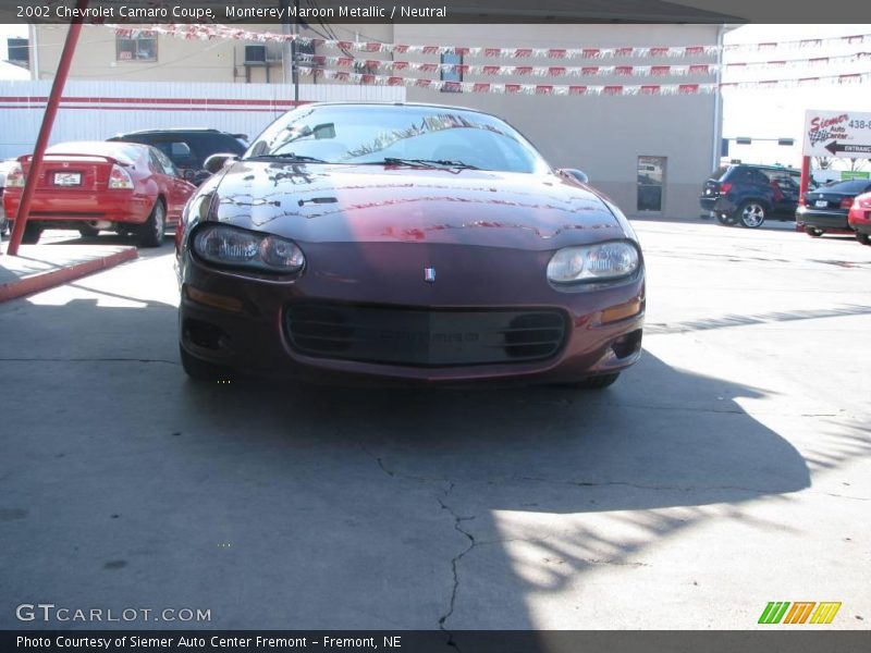 Monterey Maroon Metallic / Neutral 2002 Chevrolet Camaro Coupe