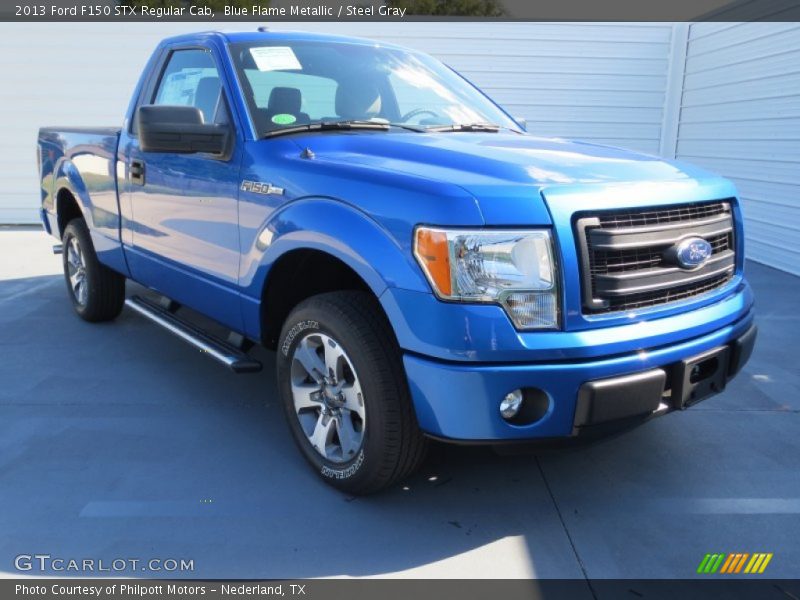 Blue Flame Metallic / Steel Gray 2013 Ford F150 STX Regular Cab