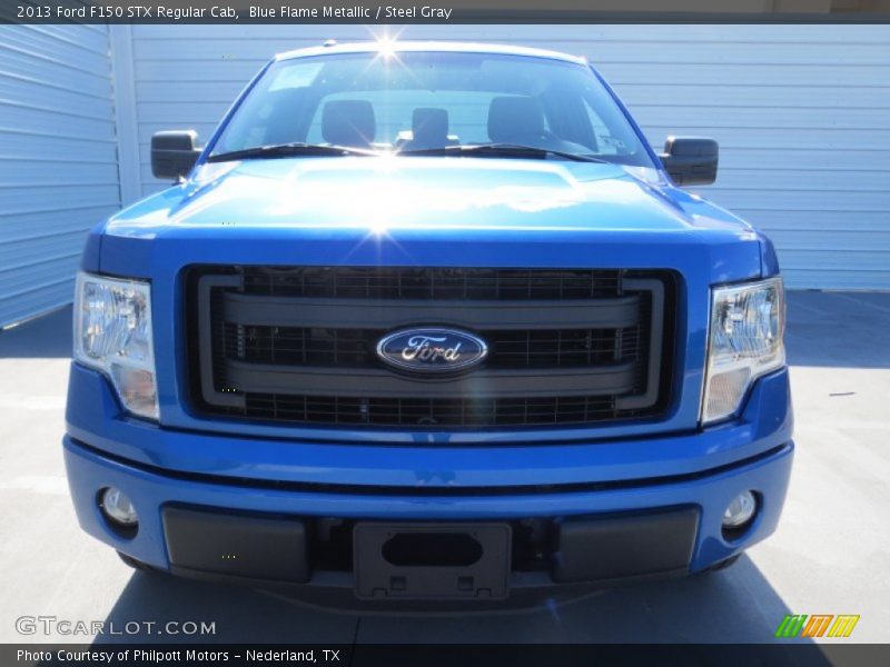 Blue Flame Metallic / Steel Gray 2013 Ford F150 STX Regular Cab