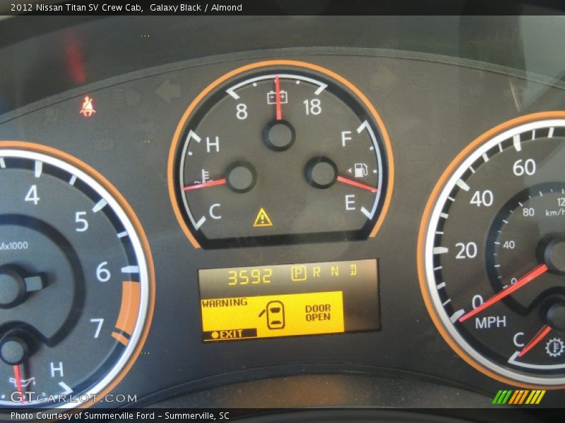 Galaxy Black / Almond 2012 Nissan Titan SV Crew Cab