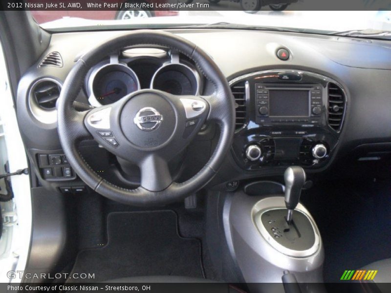White Pearl / Black/Red Leather/Silver Trim 2012 Nissan Juke SL AWD