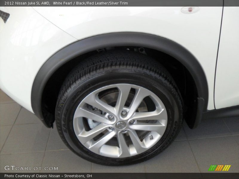 White Pearl / Black/Red Leather/Silver Trim 2012 Nissan Juke SL AWD