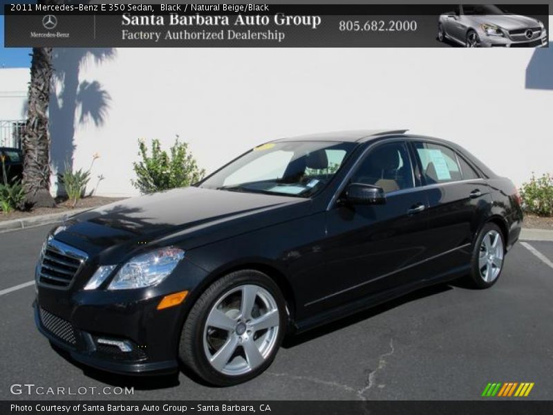 Black / Natural Beige/Black 2011 Mercedes-Benz E 350 Sedan