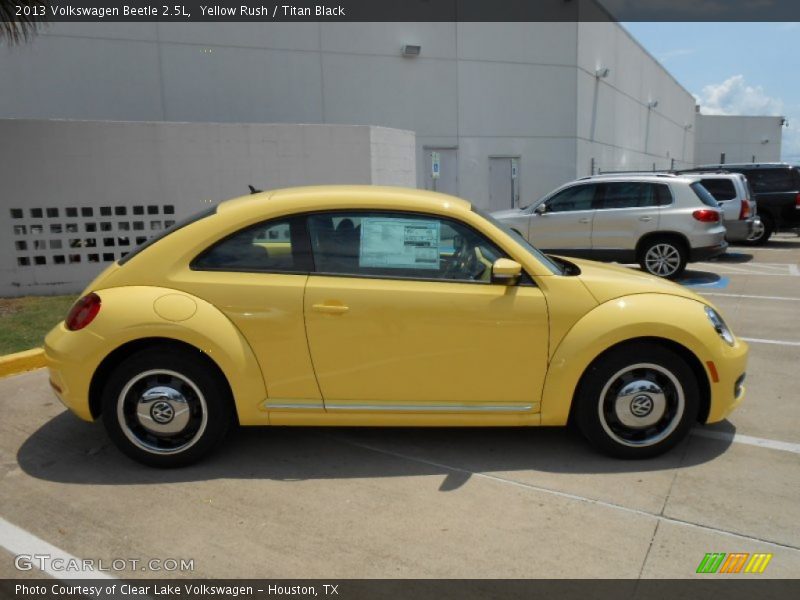 Yellow Rush / Titan Black 2013 Volkswagen Beetle 2.5L