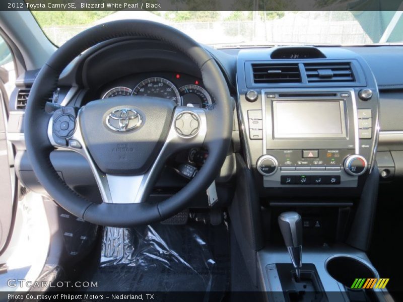 Blizzard White Pearl / Black 2012 Toyota Camry SE