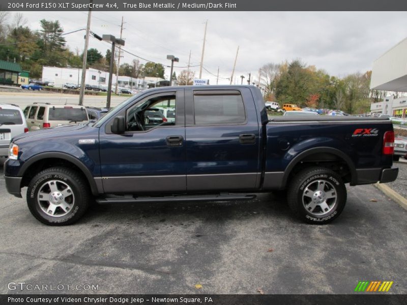 True Blue Metallic / Medium/Dark Flint 2004 Ford F150 XLT SuperCrew 4x4