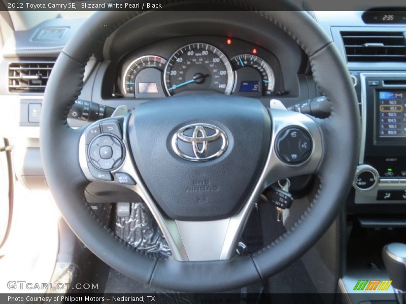 Blizzard White Pearl / Black 2012 Toyota Camry SE