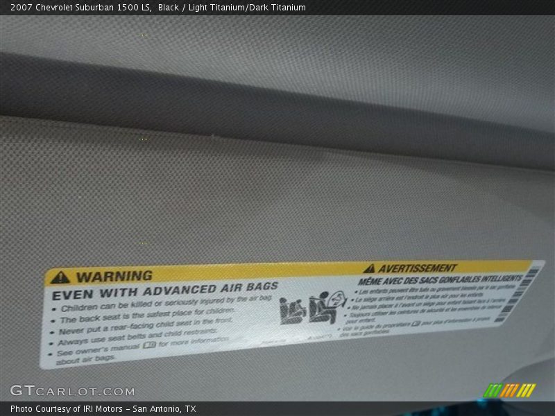 Black / Light Titanium/Dark Titanium 2007 Chevrolet Suburban 1500 LS