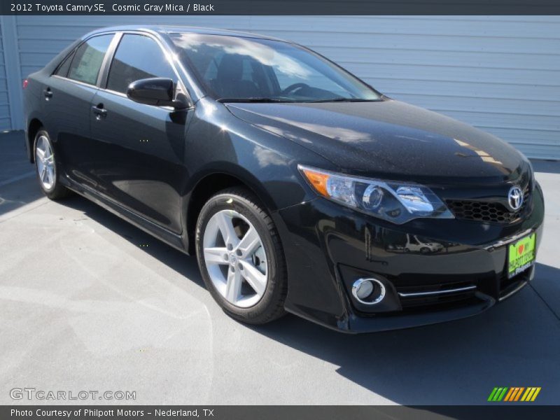 Cosmic Gray Mica / Black 2012 Toyota Camry SE