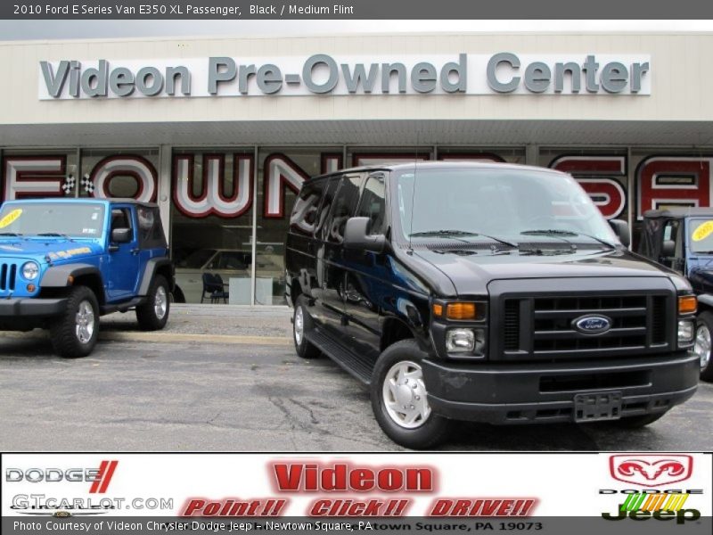 Black / Medium Flint 2010 Ford E Series Van E350 XL Passenger
