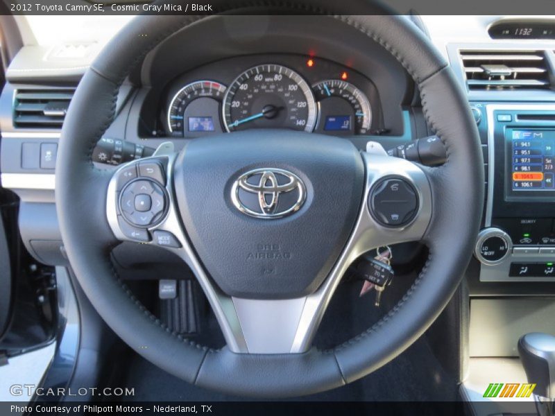 Cosmic Gray Mica / Black 2012 Toyota Camry SE