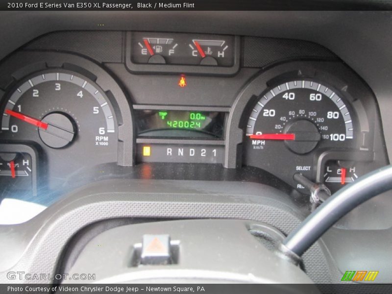  2010 E Series Van E350 XL Passenger E350 XL Passenger Gauges