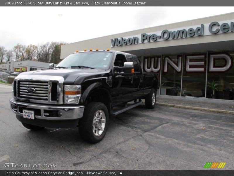 Black Clearcoat / Ebony Leather 2009 Ford F350 Super Duty Lariat Crew Cab 4x4