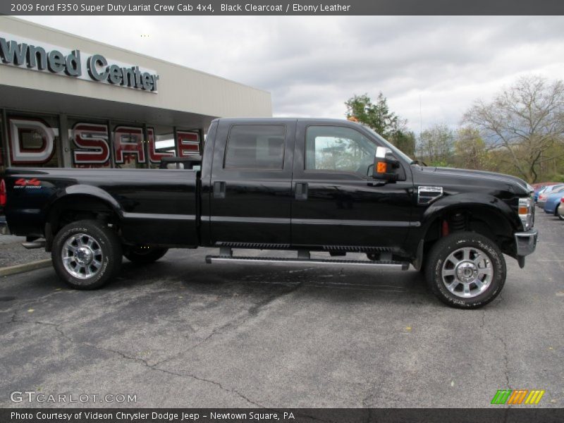 Black Clearcoat / Ebony Leather 2009 Ford F350 Super Duty Lariat Crew Cab 4x4