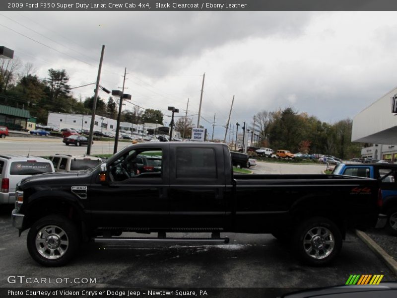 Black Clearcoat / Ebony Leather 2009 Ford F350 Super Duty Lariat Crew Cab 4x4
