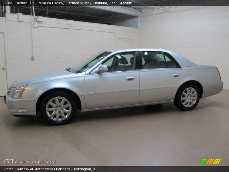 Radiant Silver / Titanium/Dark Titanium 2009 Cadillac DTS Premium Luxury