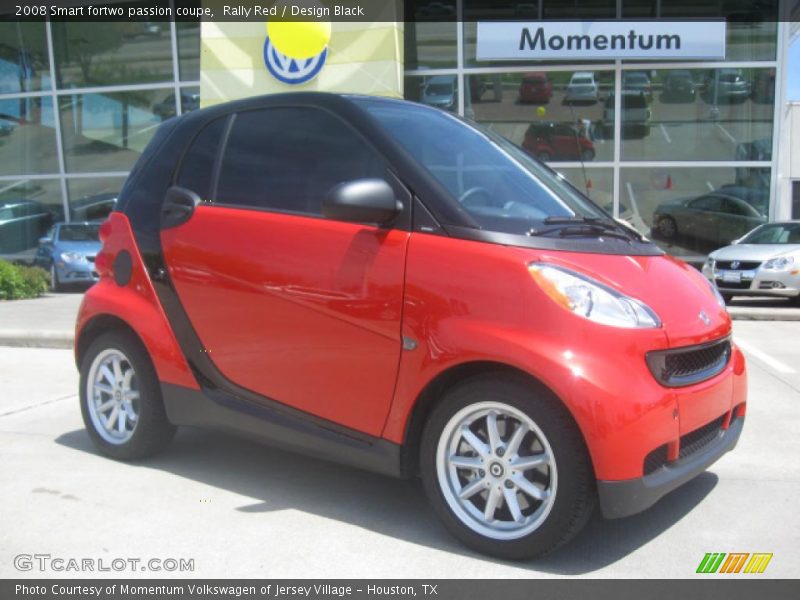 Rally Red / Design Black 2008 Smart fortwo passion coupe