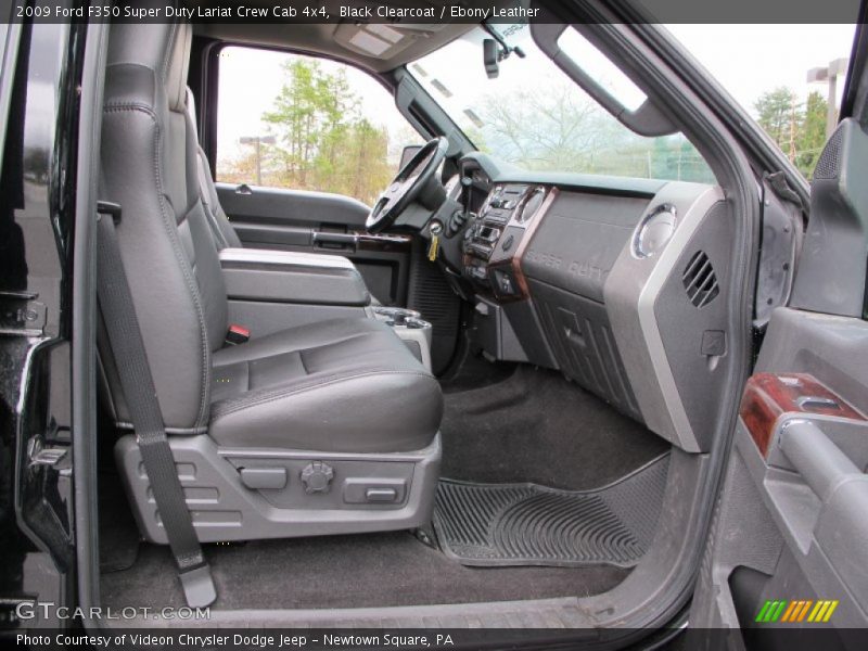 Black Clearcoat / Ebony Leather 2009 Ford F350 Super Duty Lariat Crew Cab 4x4