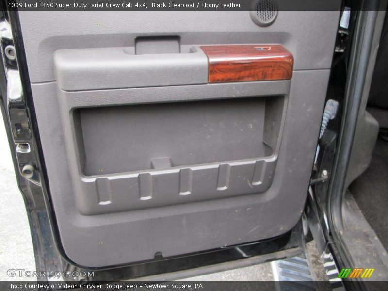 Black Clearcoat / Ebony Leather 2009 Ford F350 Super Duty Lariat Crew Cab 4x4