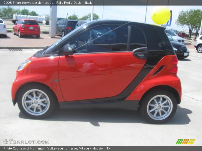 Rally Red / Design Black 2008 Smart fortwo passion coupe