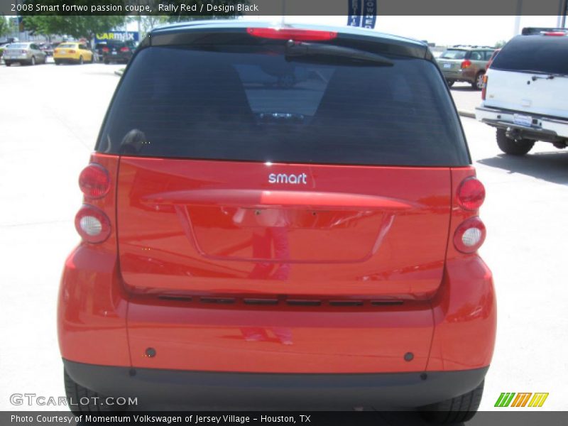 Rally Red / Design Black 2008 Smart fortwo passion coupe