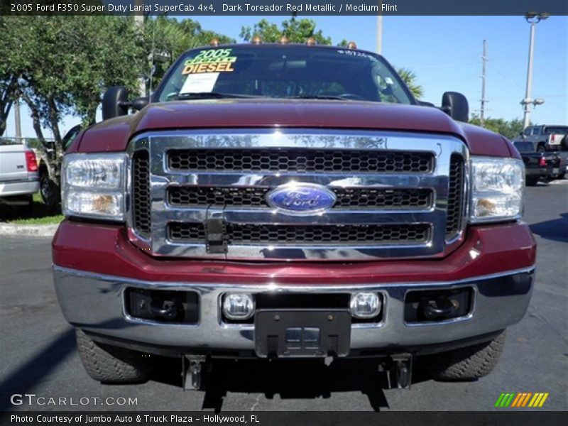 Dark Toreador Red Metallic / Medium Flint 2005 Ford F350 Super Duty Lariat SuperCab 4x4