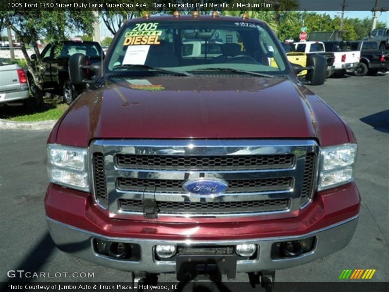 Dark Toreador Red Metallic / Medium Flint 2005 Ford F350 Super Duty Lariat SuperCab 4x4