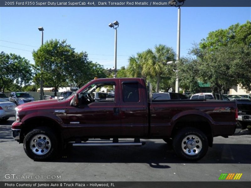 Dark Toreador Red Metallic / Medium Flint 2005 Ford F350 Super Duty Lariat SuperCab 4x4