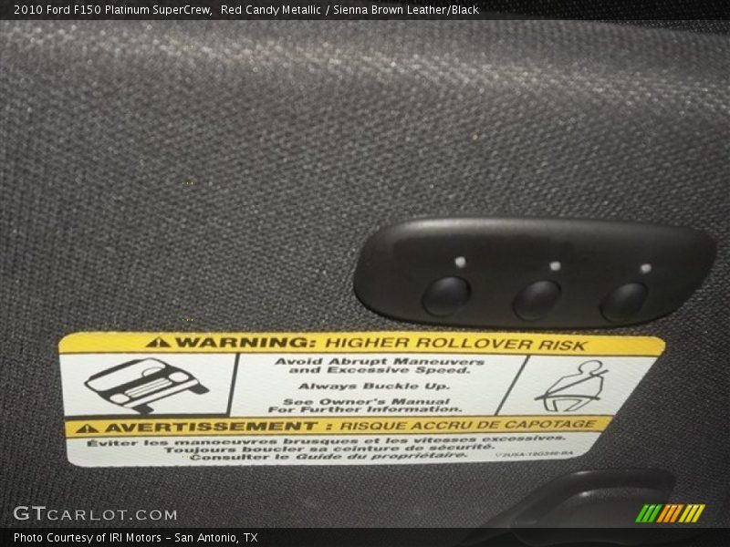 Red Candy Metallic / Sienna Brown Leather/Black 2010 Ford F150 Platinum SuperCrew