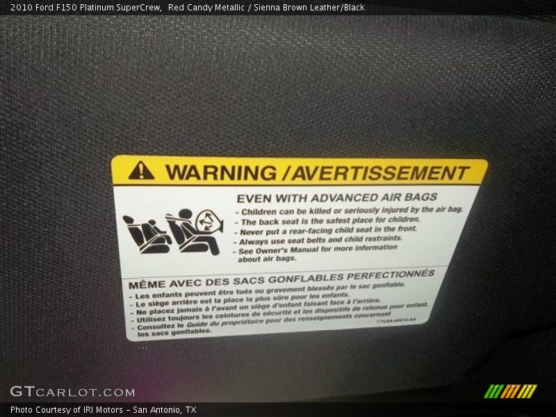 Red Candy Metallic / Sienna Brown Leather/Black 2010 Ford F150 Platinum SuperCrew
