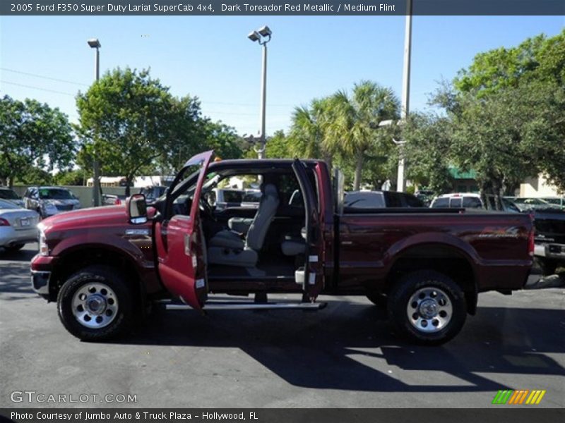 Dark Toreador Red Metallic / Medium Flint 2005 Ford F350 Super Duty Lariat SuperCab 4x4